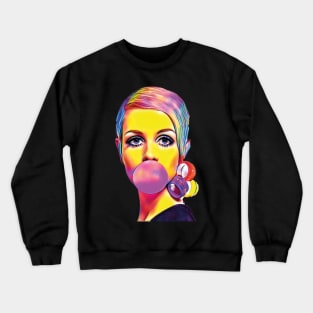 Girl with gum retro Crewneck Sweatshirt